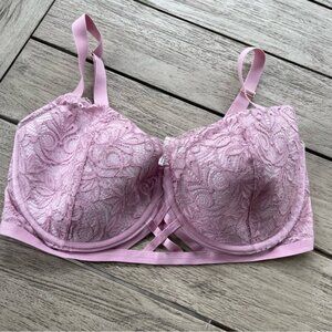 Adore Me Mauve Mist Lace Underwire Bra Size 38H NWT